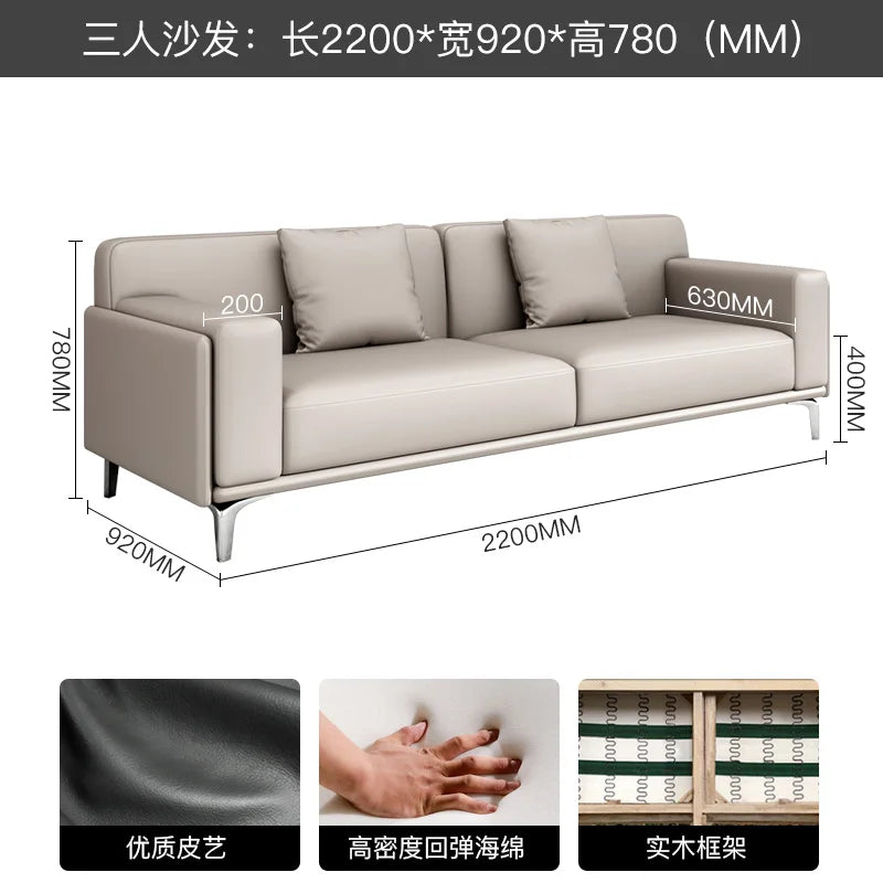 Office sofa, business reception meeting room, simple and modern office sofa, coffee table combination for rest
