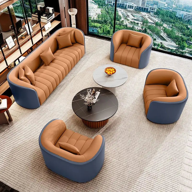 lobby curved sofa light luxury sales office negotiation beauty salon club reception lounge area sofa combination