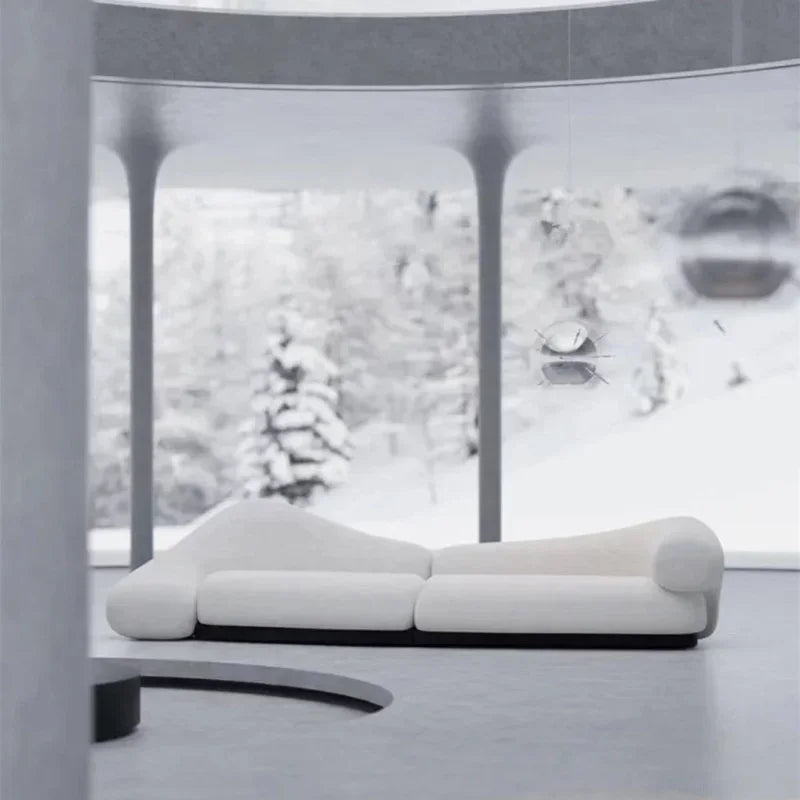 Velvet Nordic Special-shaped Living Room Sofas Italian Fabric Sofas Creative Cloud Curved Sofas Living Room Furniture  v