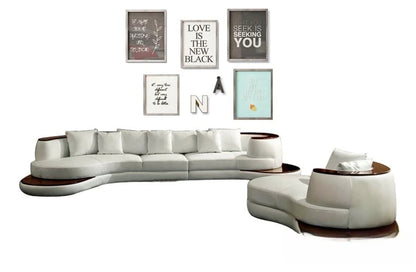 First layer cowhide sofa, creative curved leather sofa combination