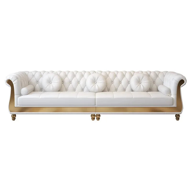 for Luxury corner reclining sofa living room comfy leather couch chesterfield sofa set furniture