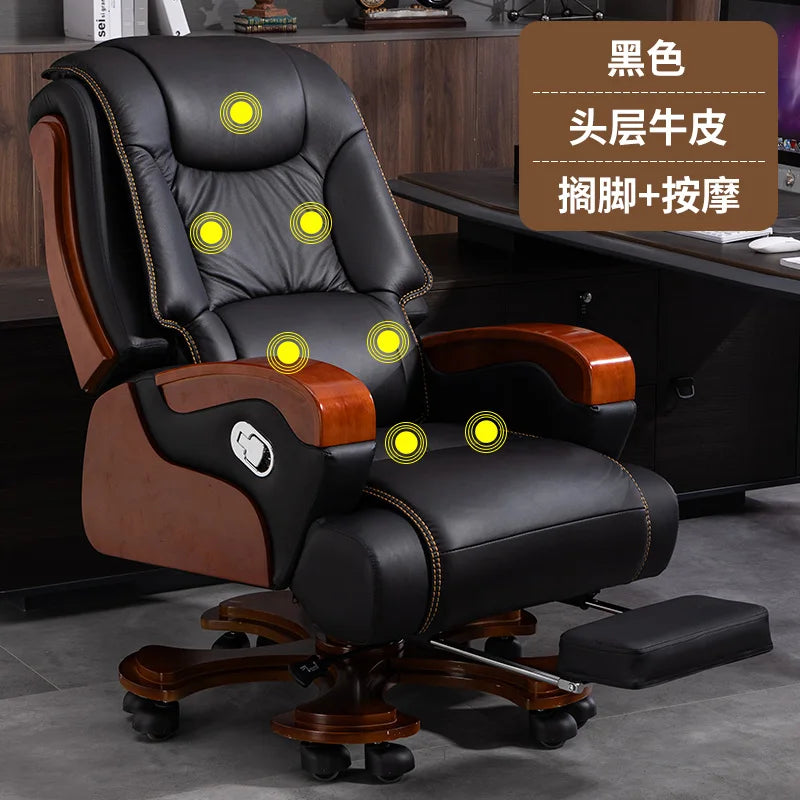 Nordic Swivel Office Chair Massage Footrest Lift High Quality Comfortable Armchair Aesthetic Design Silla Escritorio Furniture
