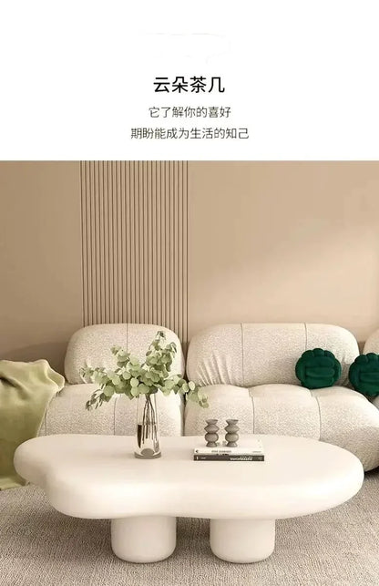 Clouds Tea Table House Lonely Wind Nordic Home Living Room Small Apartment Shaped Cream Simple Modern Tea Coffee Table Furniture