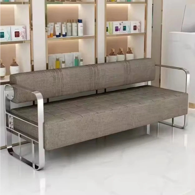 Same light luxury lounge chair, hair salon, nail salon, light luxury stainless steel sofa , lounge area