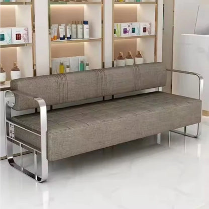 Same light luxury lounge chair, hair salon, nail salon, light luxury stainless steel sofa , lounge area