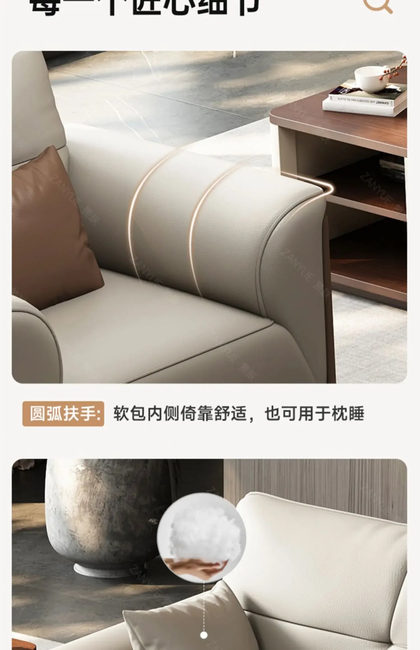 Designer Luxury Living Room Sofa Set Minimalist Beige Sectional Modern Nordic Sofas Puffs Double Canape Salon Home Furniture