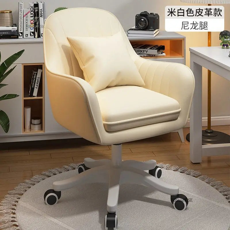 Nordic Style Office Chairs Leisure Home Computer Chairs Student Backrest Lift Chair Single Swivel Armchairs for Office Furniture