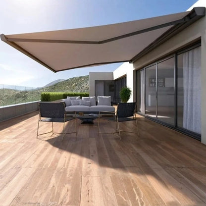 Full Box Electric Awning Sunshade LED Lighting Mechanical Manual Remote Control Home Courtyard Balcony Outdoor Leisure