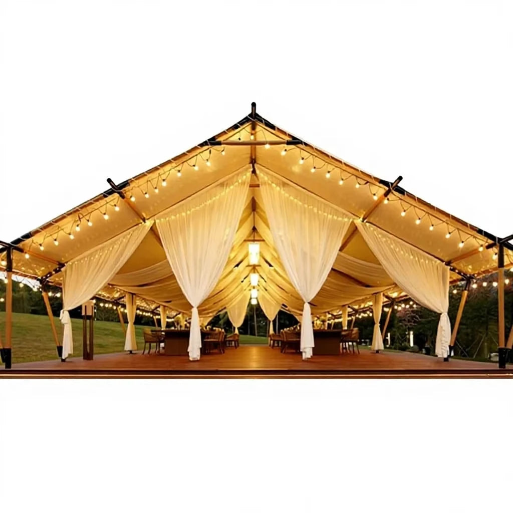 Luxury Wedding Event Tent Outdoor Marquee Aluminum Frame Party Banquet Exhibition Gardens Custom Commercial Pavilion Shelter OEM