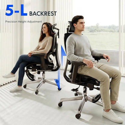 Premium Ergonomic Office Chair,3D Adjustable Armrests,Dynamic Lumbar Support,Recline Tilt & Footrest, Custom