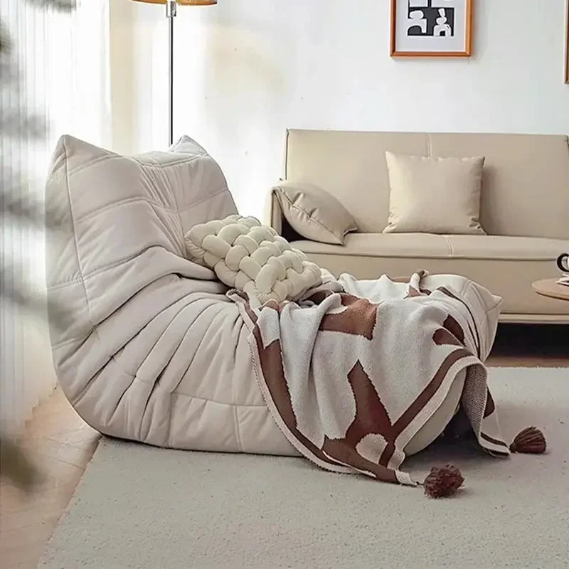 Single Sofa Caterpillar Sofa Balcony Leisure Bedroom Living Room Lie Down or Sleep Lazy Sofa Single Deck Chair