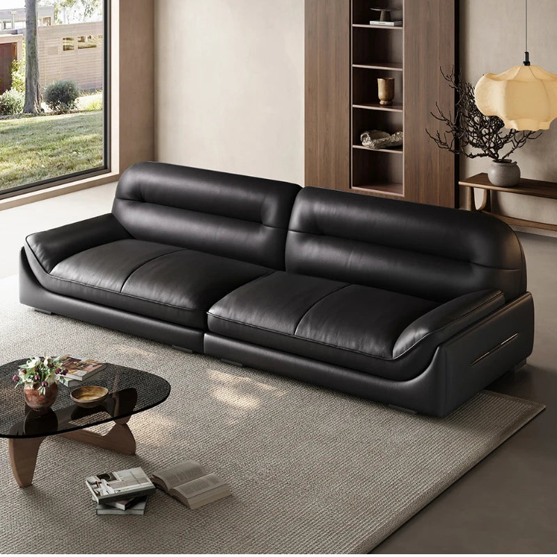 Leather Lounge Sofa, Luxury Italian Nordic Design, Lazy Couch Recliner, Mini Three Seater Divani Da Soggiorno Furniture