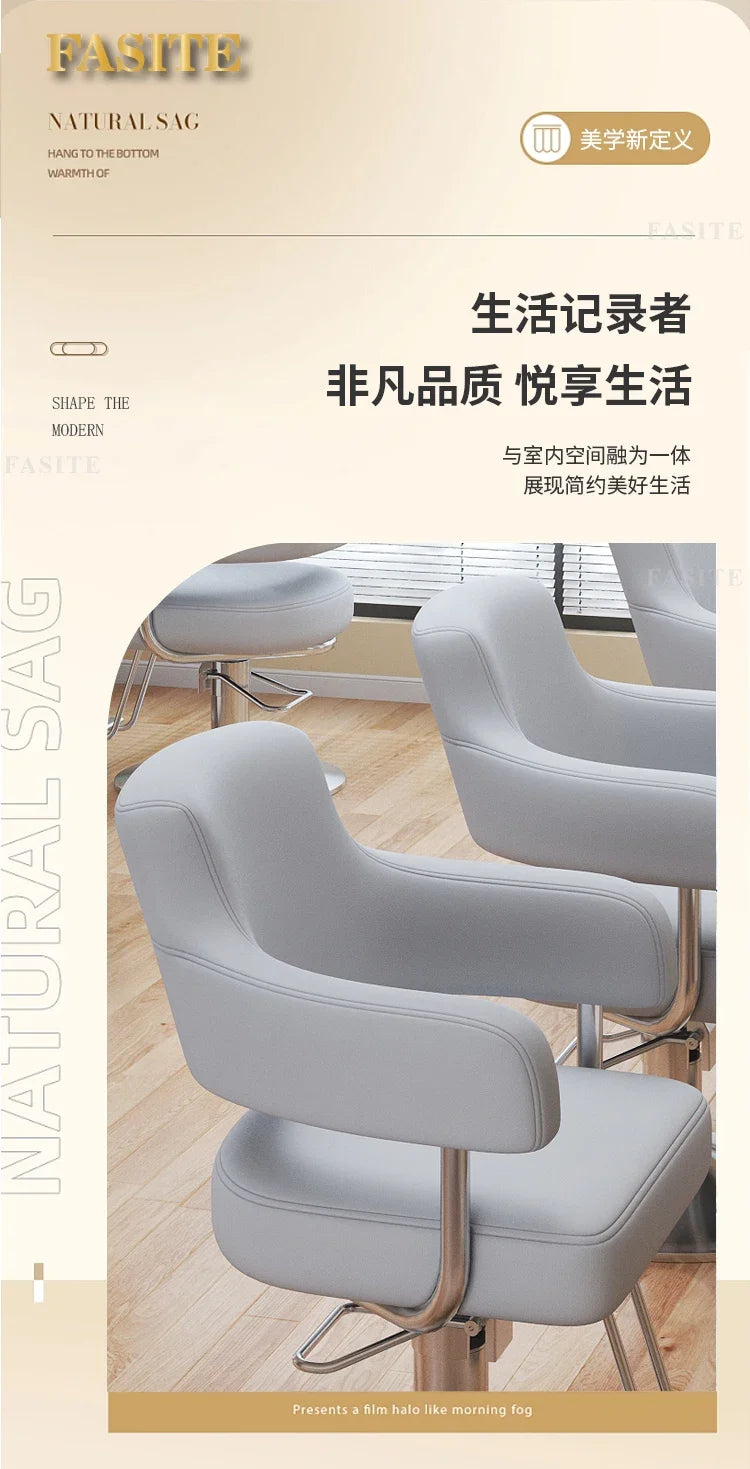 Portable Barbershop Salon Chair Luxury Beauty Gold Hairdressing Salon Chair Barber Swivel Silla Furniture