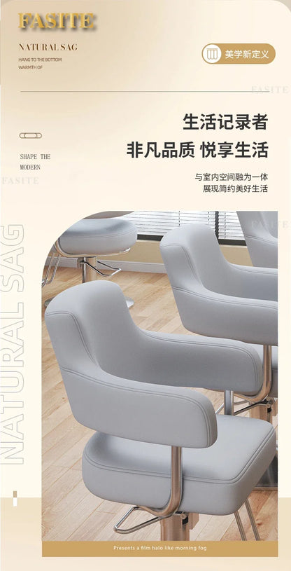 Portable Barbershop Salon Chair Luxury Beauty Gold Hairdressing Salon Chair Barber Swivel Silla Furniture