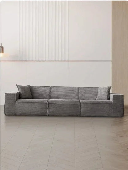 Italian minimalist vacuum sponge compression sofa modern simple corduroy small apartment living room tofu block sofa furniture