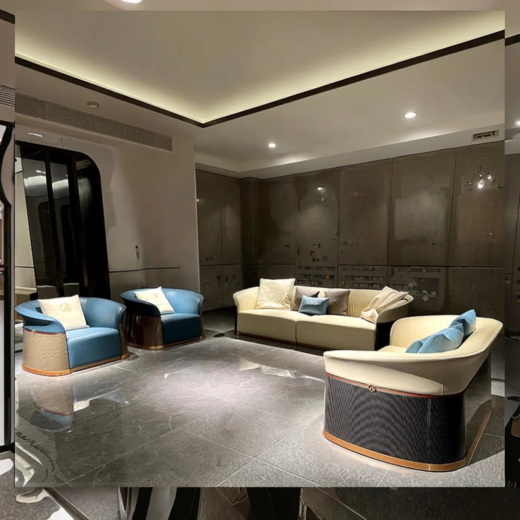 Pour Bentley canapé en cuir de luxe italien personnalisable Design Simple postmoderne pour grands appartements pour le salon