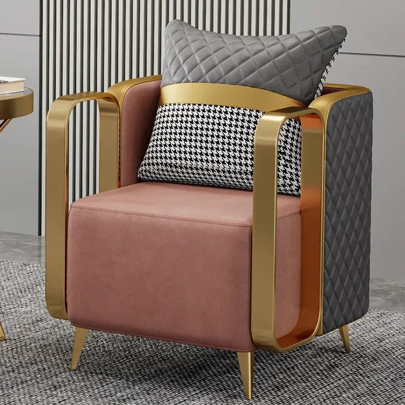 Living Room Single Sofa Dining Chair Victoria Relax Armchair Voven Upholstered Replacement Chairs Booster Nordic Floor Furniture