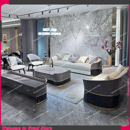 Salon canapés sectionnels salon Tv fond bureau luxe canapé Style nordique cuir Divani Da Soggiorno maison accessoires