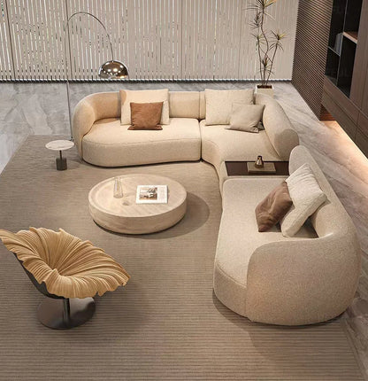 P32 Minimalist sofa large apartment living room special-shaped corner fabric, modular combination sofa