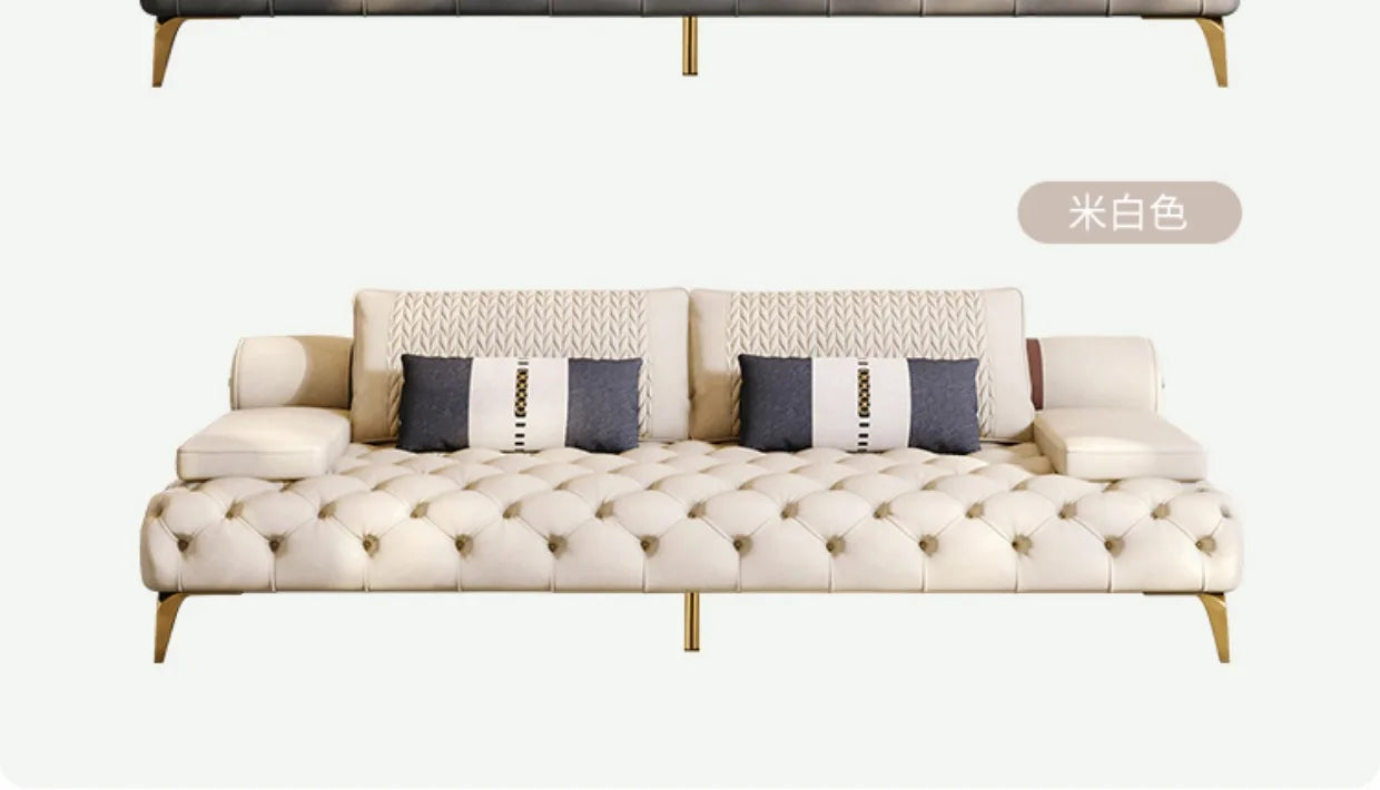 Italian Genuine Leather Sofas Sectional Modern Luxry Designer Loveseat Sofa 3 Piece Set Woonkamerbanken Living Room Furniture
