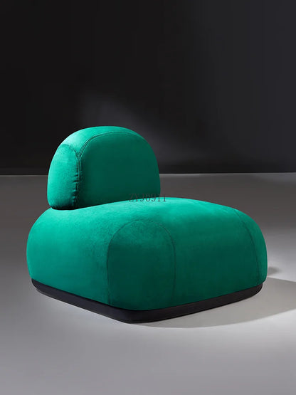 Italian minimalist light luxury suede single sofa chair living room furniture