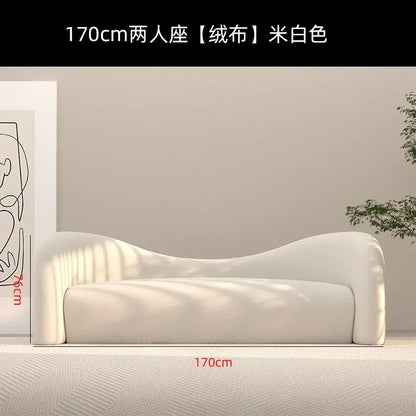 JB HCream Wind Sofa Small Apartment Living Room Simple Modern Clothing Store Beauty Salon Reception Rest Area