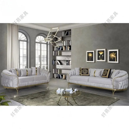 Italian light luxury fabric sofa combination modern minimalist velvet villa furniture