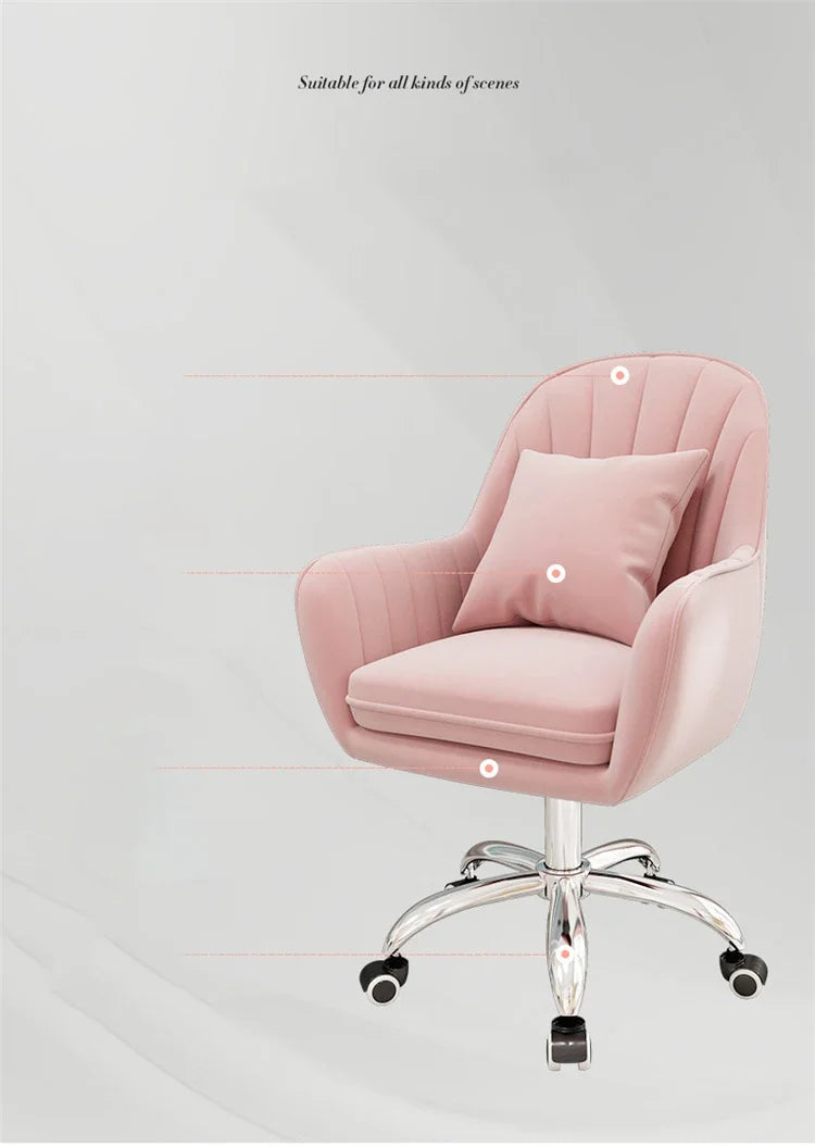 Leisure Bedroom Student Dormitory Computer Chair Home Furniture Backrest Office Chairs Front Desk Hotel Lifting Swivel Armchair