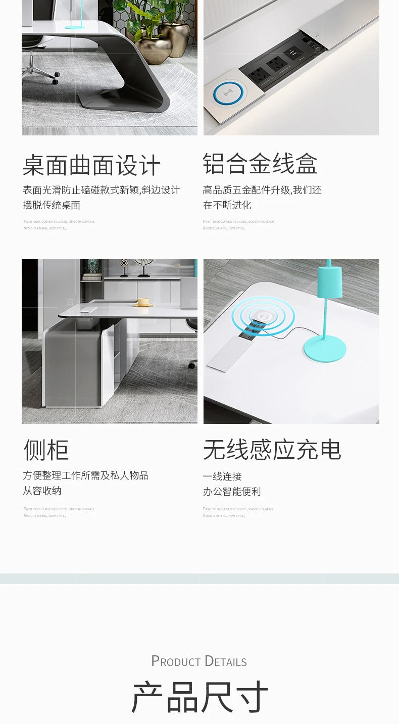 Computer Desk Corner Office Executive Multifunction Home Furniture Organizer Study Table Writing Workshop Desktop Ufficio Room