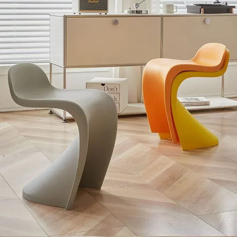 Portable Dining Chairs Lightweight Makeup Chair Modern Design Living Room Single Chair Multifunction Stackable Household Chairs