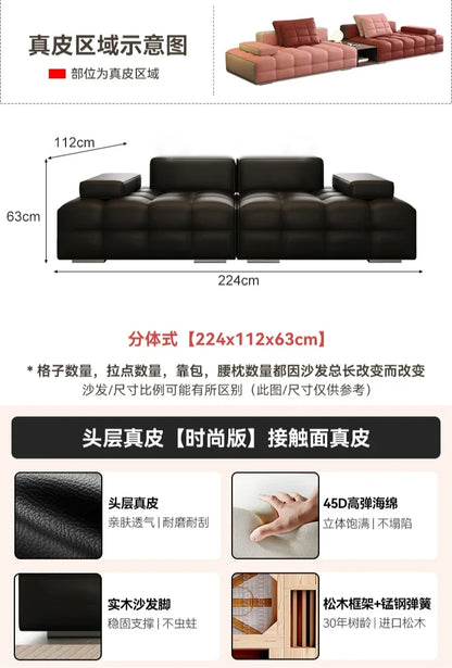 HXL Foot Piano Key Tofu Block Foot Living Room Module Sofa