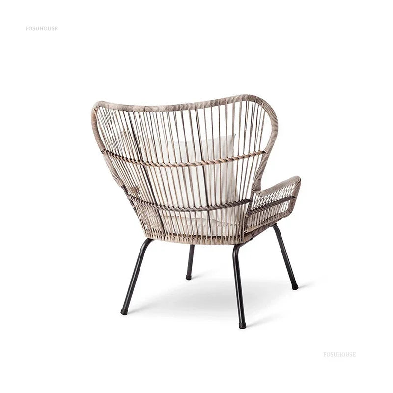 Nordic Outdoor Rattan Table and Chairs Combination Leisure Garden Furniture Sets High-end Open-air Patio Furniture Outdoor Set