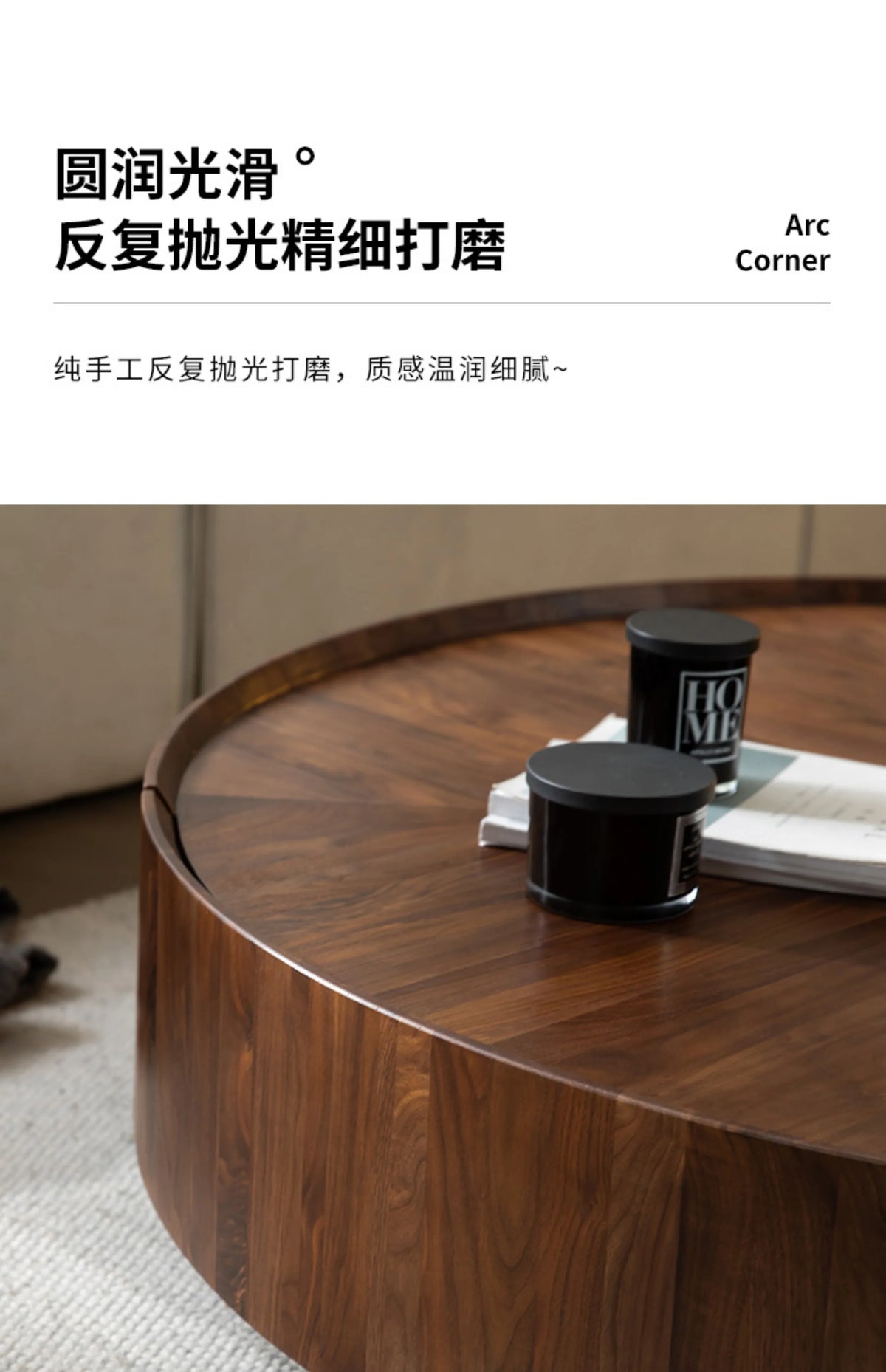 Nordic Solid Wood Coffee Table Modern Simple Originality Round Coffee Table Sofa Side Living Room Home Furniture Salontafel FYCT