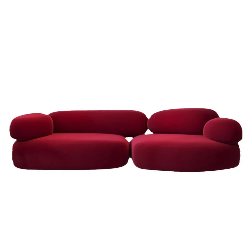 Internet celebrity fabric sofa small cobblestone sofa combination, modern simple creative leisure