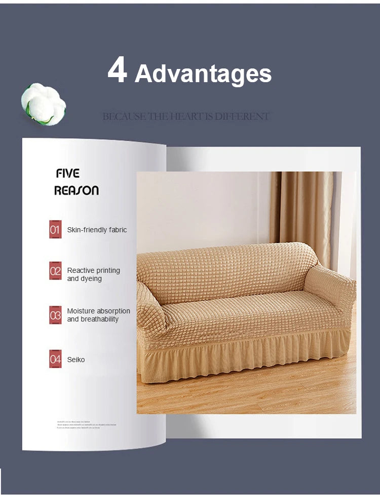 Straight Sofa Cover for Couch, Armchair Covers, 2 and 3 Seats, Corner Living Room, Modern Sides, Chair Elastic Set Furniture
