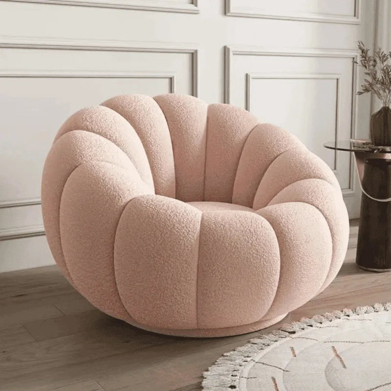 JC Lazy Pumpkin Sofa Sleepable and Reclining Lounge Chair Living Room Small Apartment Swivel Sofa Chair