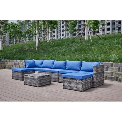 Patio Sofa Set with Cushions for Outdoor Living, Comfortable Seating for Garden or Balcony, Stylish & Weather-Resistant Design