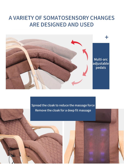 Luxury Recliner Massage Chair Electric Full Body Shiatsu Vibrating Heating Rocking Recliner Massage Chair