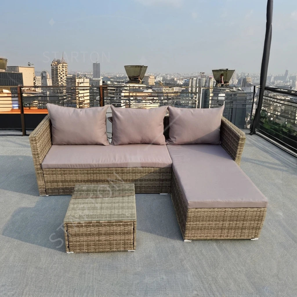 Classic Modern Rattan Outdoor Sofa Economical Resort Teak Furniture for Outdoor Living Spaces