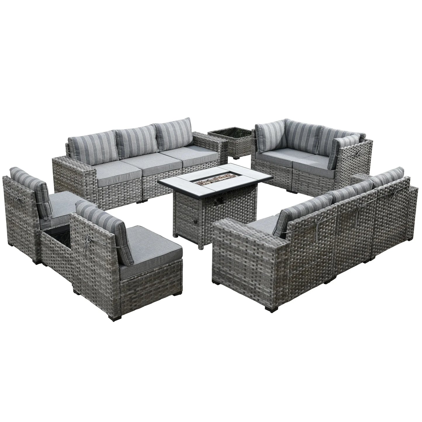 Best Seller Rattan Wicker Garden Set Rattan Outdoor Wicker Sofa Cheap Rattan Wicker Terrace Furniture Balcony Seating Group