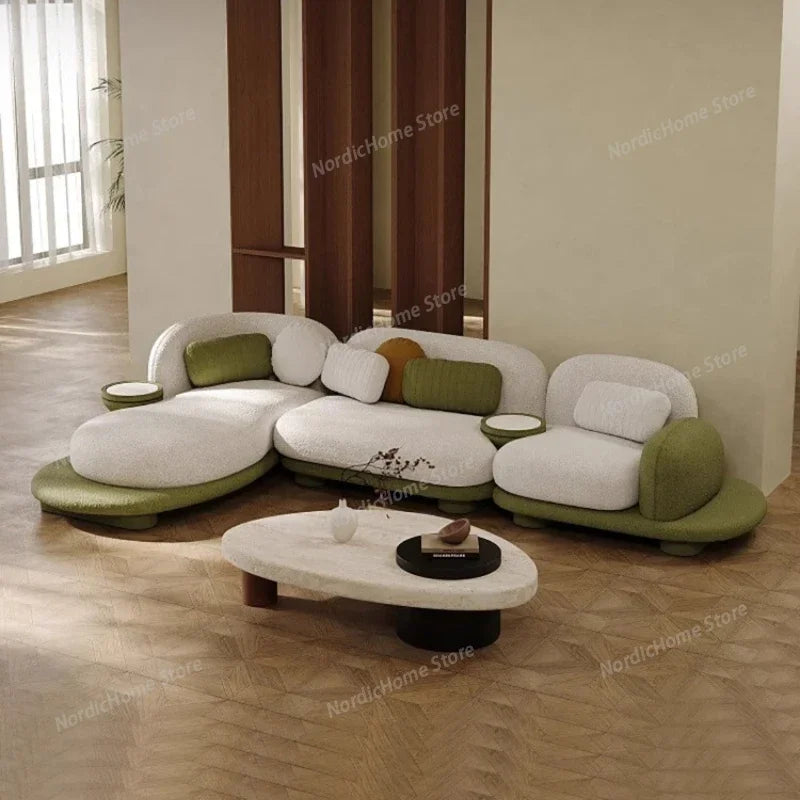 Light Luxury Italian Sofa Living Room Designer Unusual Adult High Quality Aesthetics Sofas Aesthetics Trendy Muebles Furniture