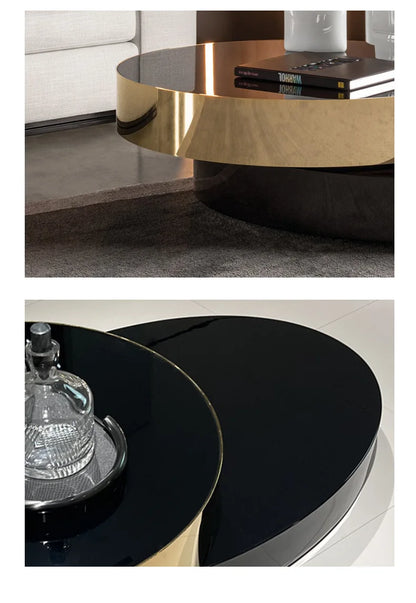 Italian Luxury Rotating Coffee Tables Modern Minimalist Living Room Extension Coffee Table Creative Design Home Furniture FYCT