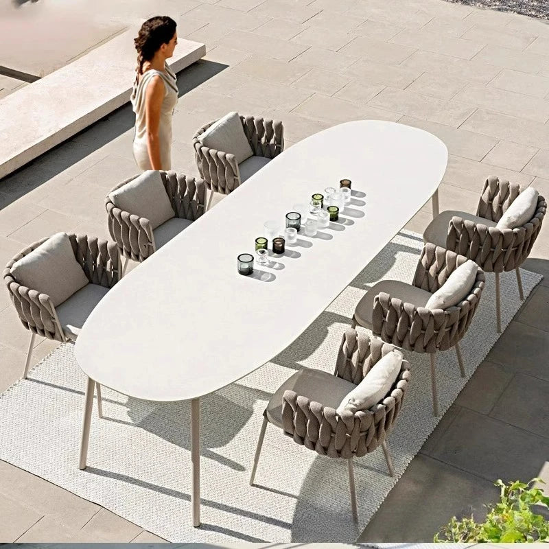 Outdoor Sofa Courtyard Outdoor Garden Terrace Balcony casual Sofa Rattan Woven Rattan Chair Furniture Combination