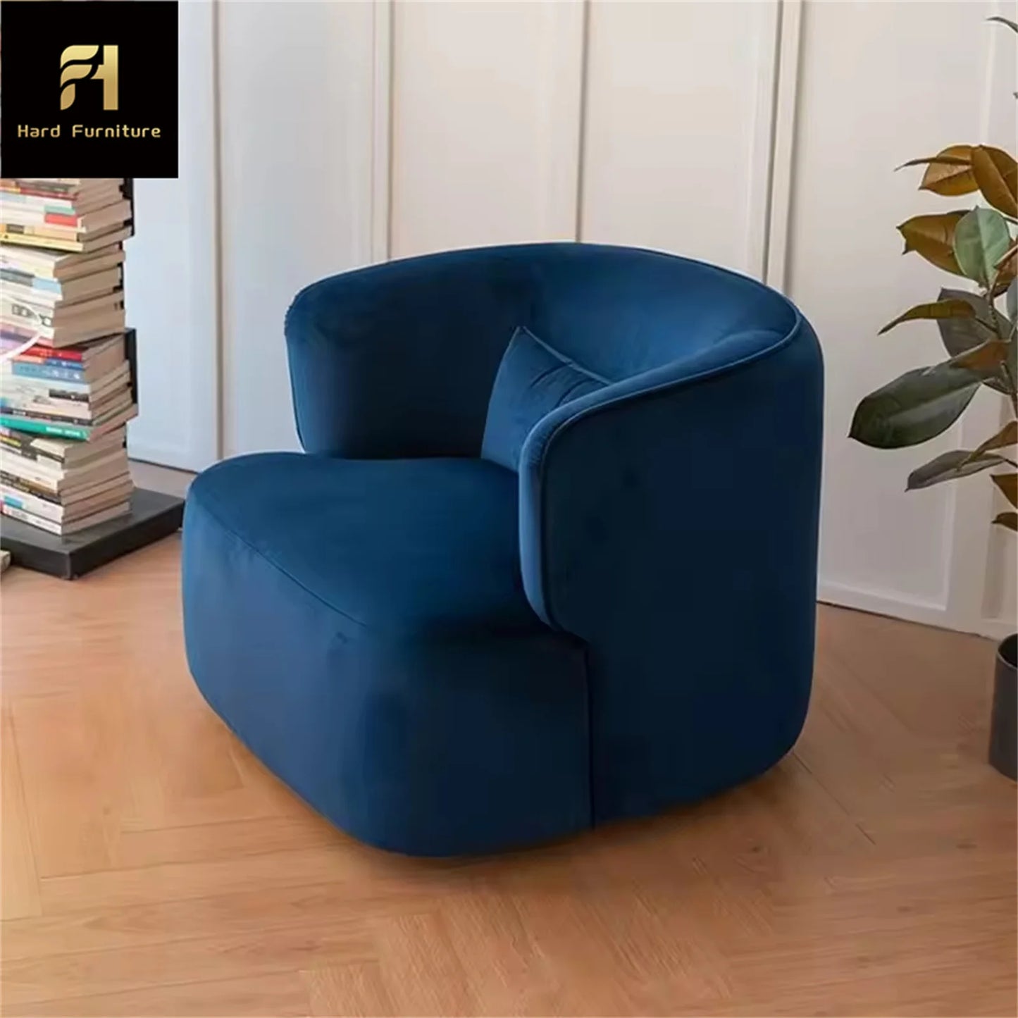 Modern Nordic Single Person Leisure Lazy Sofa Light Luxury Fabric Armrest Accent Chair for Home Furniture for Living Room