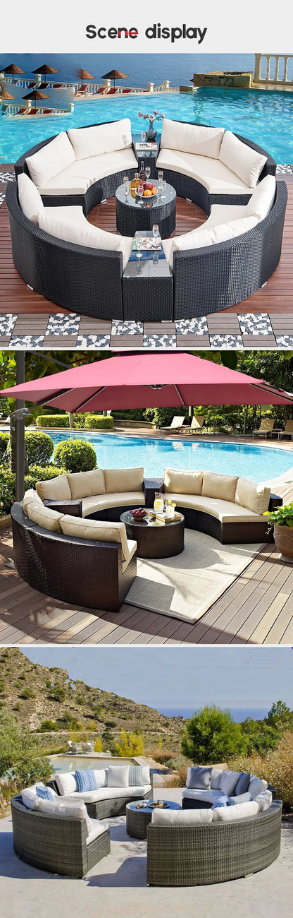 Garden Set Teak Sofa, Rattan Garden Furniture Leisure Sofa