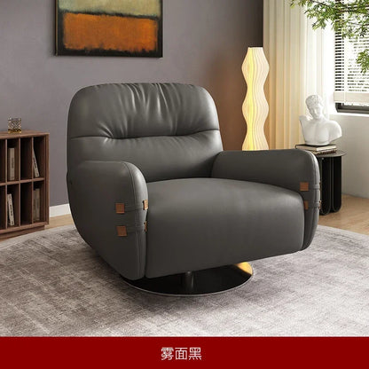 HXL modern light luxury leather sofa chair single simple living room small apartment bedroom leisure chair