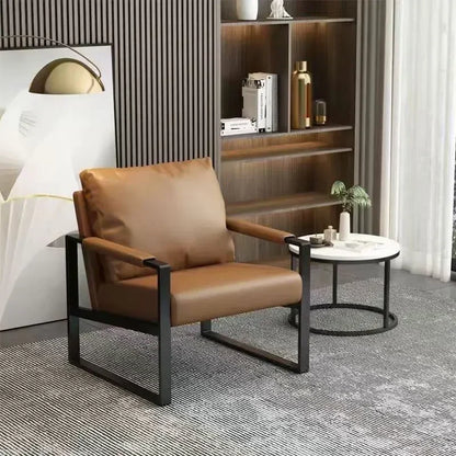 Single Casual Sofa Chair Iron Art Conference Office Negotiation Chair Desk Learning Computer Chair Sofa Chair