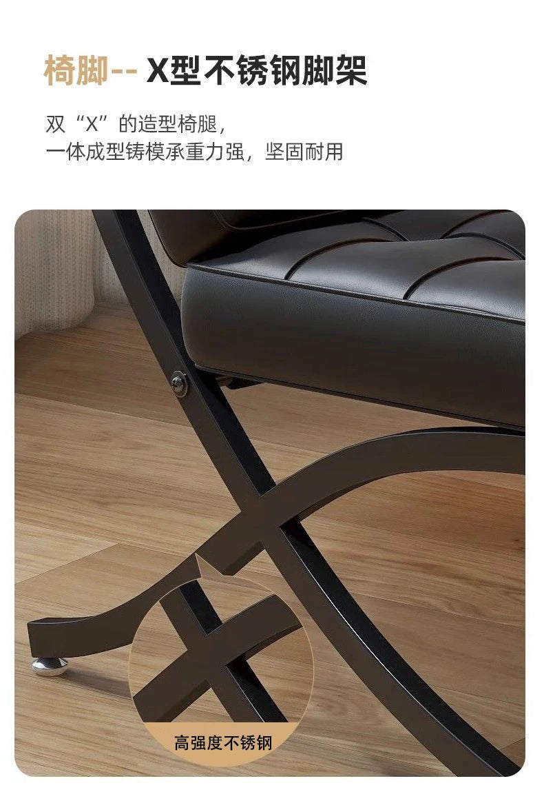 Black Metal Living Room Chairs Balcony Throne Relax Reading Modern Room Decor Fashion Chairs Comfortable Sillones Home Design