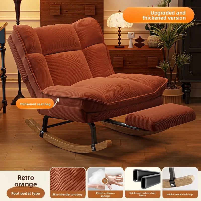 Rocking Reclining living room chairs comfortable exquisite modern minimalist Armchair soft backrest кресло home furniture