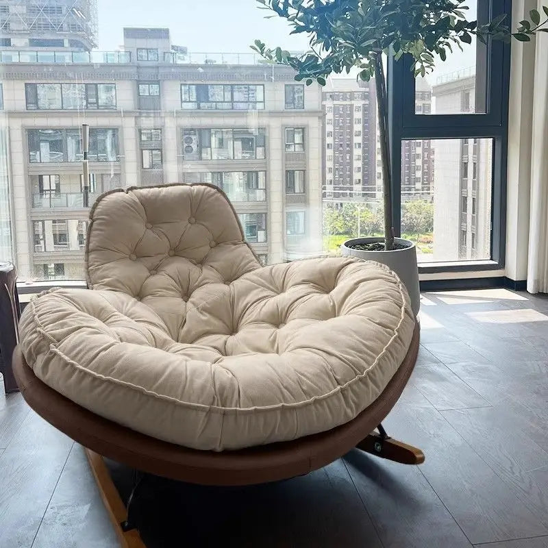 Recliner Comfortable Thickened Wo-od Penguin Rocking Chair Living Room Bedroom Balcony Ho-me Leisure Lazy Sofa Style For Single